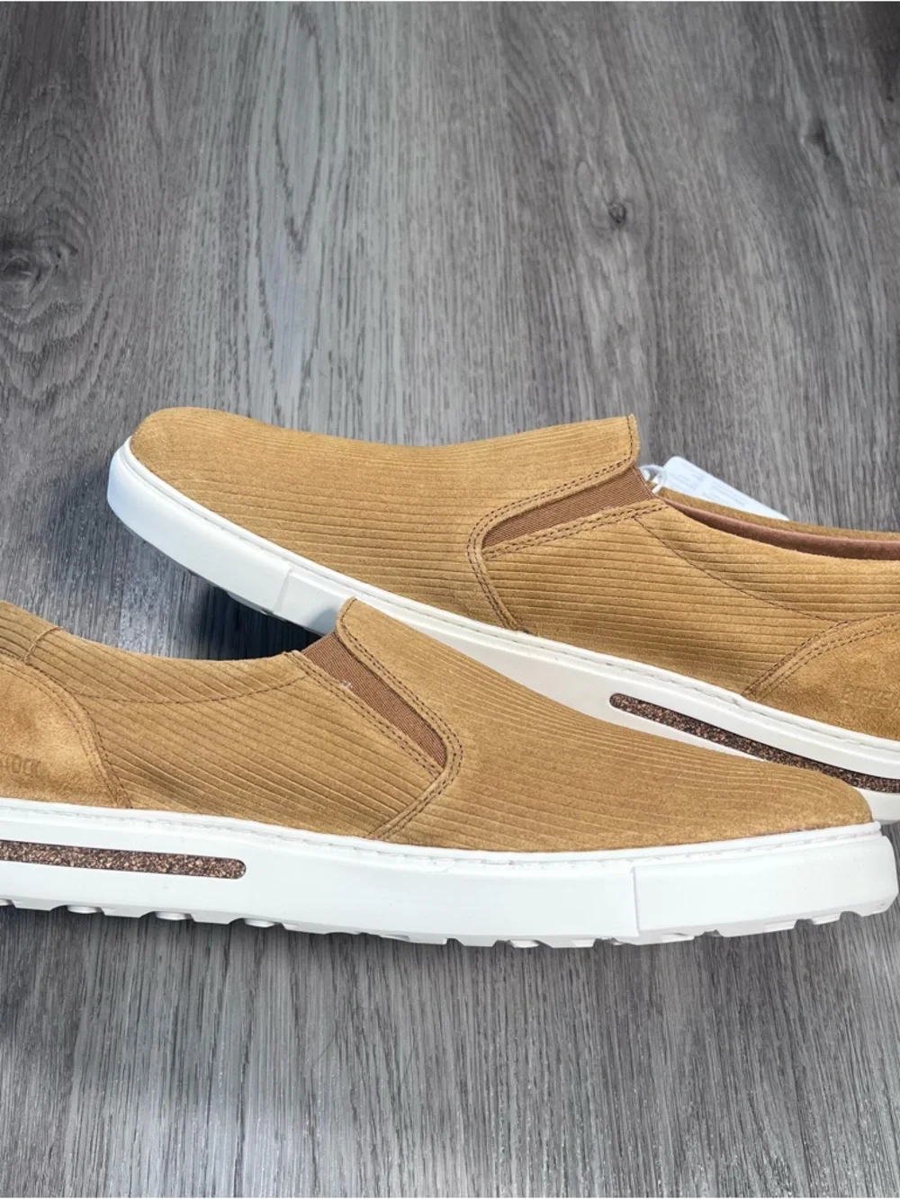 Birkenstock Oswego Mens Canvas Suede Shoes Size 13 /46 EU Regular Fit Cork Brown